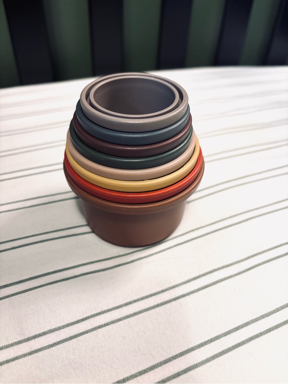 Mushie Stacking Cups- Multicolor Set - Picture 3 of 3